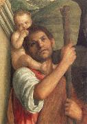 Gentile Bellini Detail of Saints Christopher,Jerome,and Louis painting